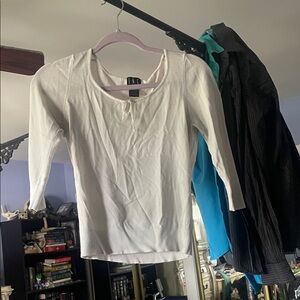 INC International Concepts Ivory Tie-Neck Top FINAL PRICE!